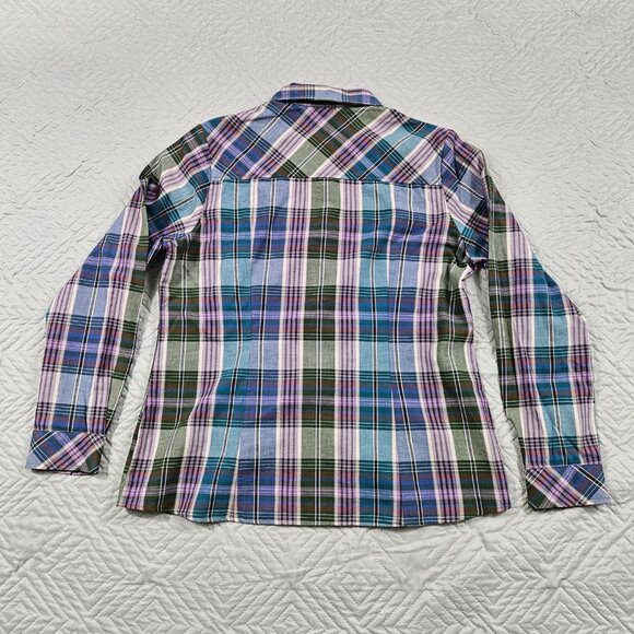 Pendleton Shirt Womens L Multicolor Plaid Long Sleeve Button Up Ruffles - NWOT - Picture 4 of 8